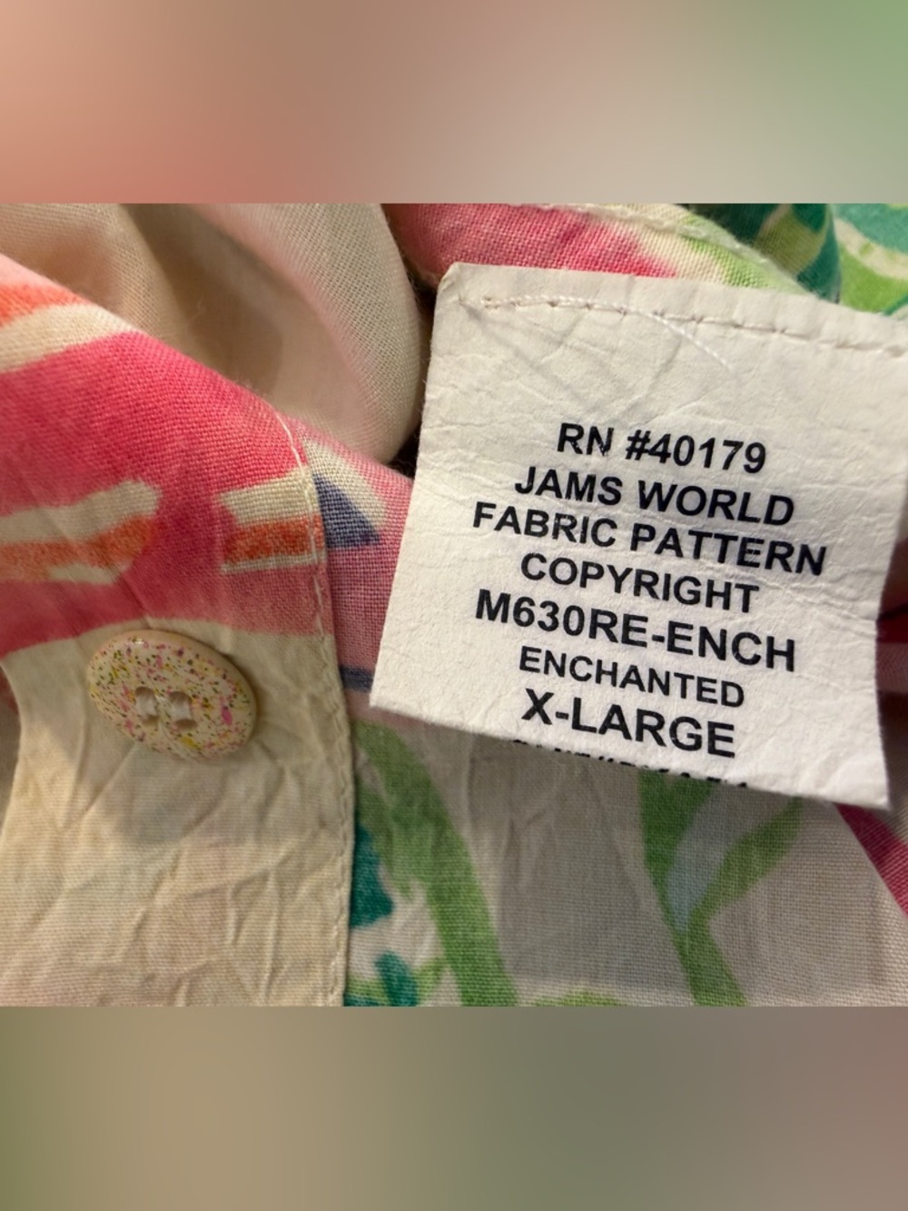 Jams World Men’s Hawaiian Aloha Short-Sleeve Shirt, XL, “Enchanted” great cond. - Picture 8 of 8